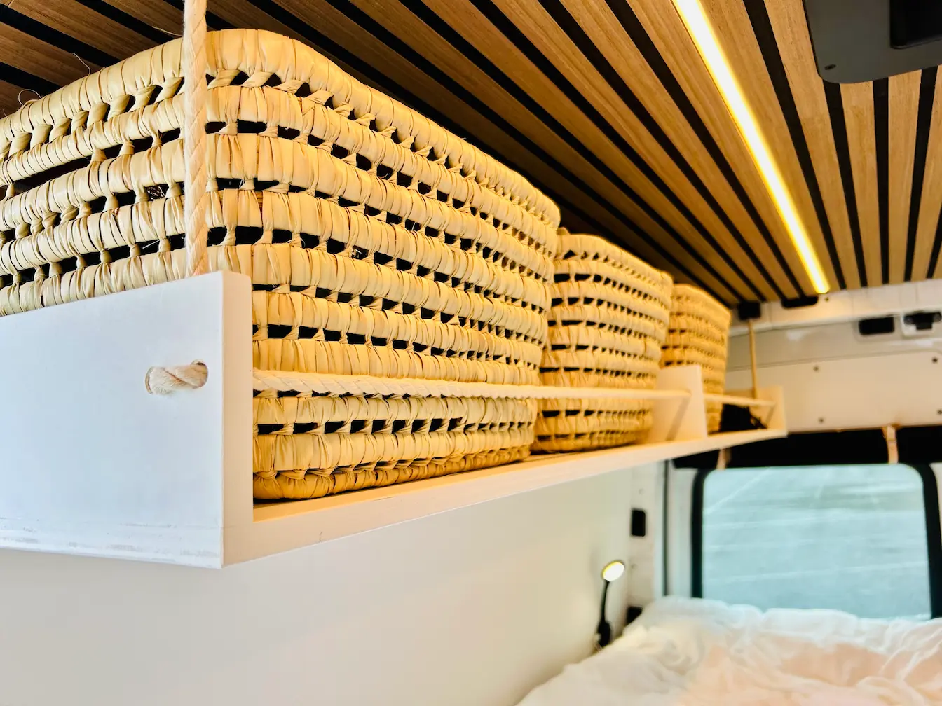 Handige opslag manden