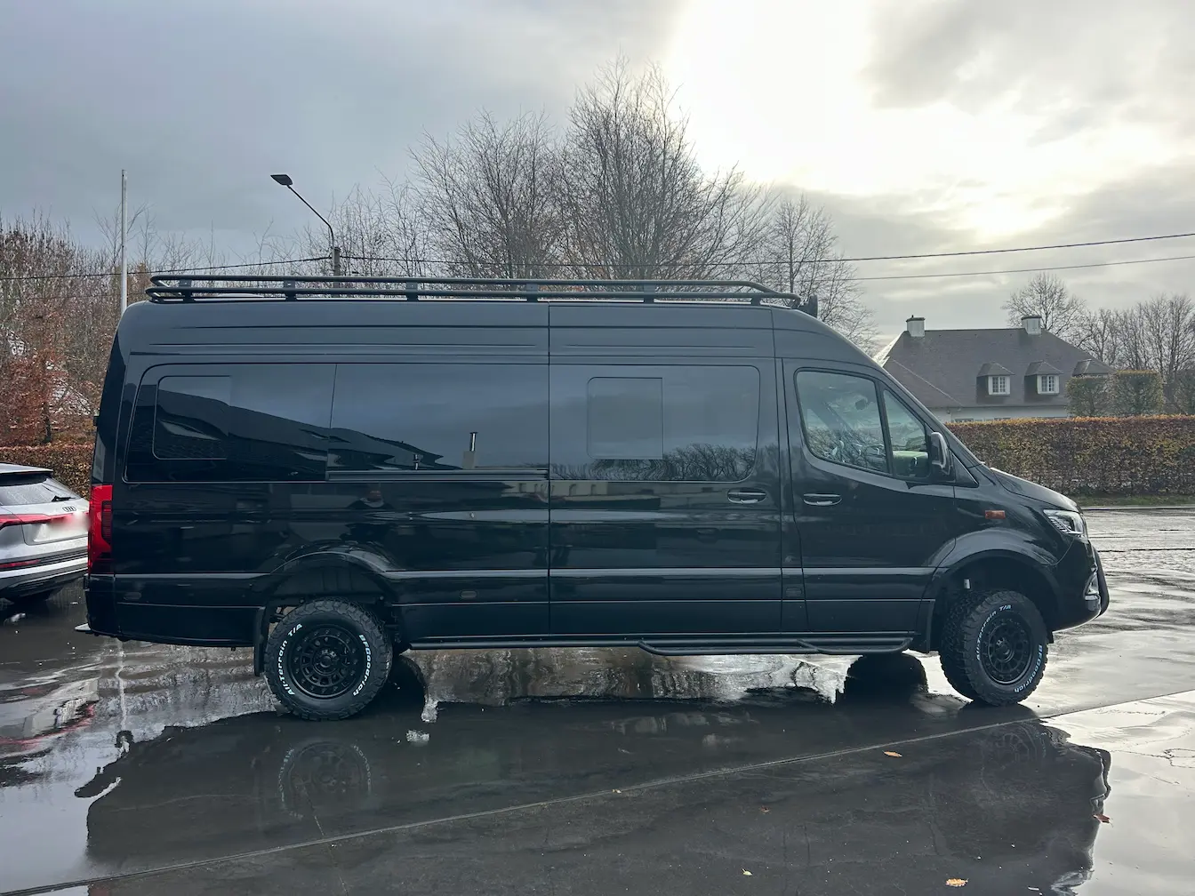 Glaslook panelen en schuifruit rechts
